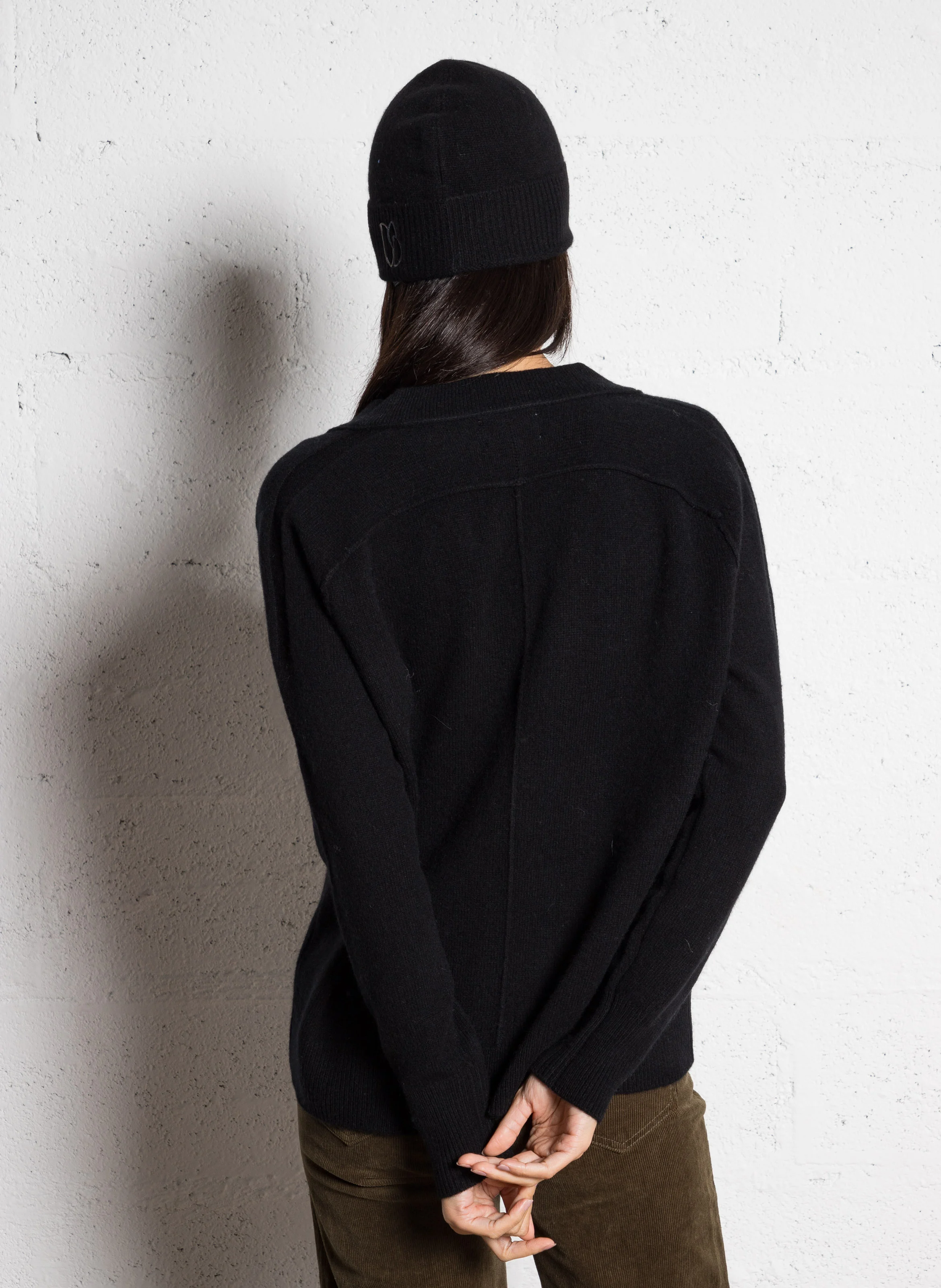 CARL - Pull ample en laine | Noir