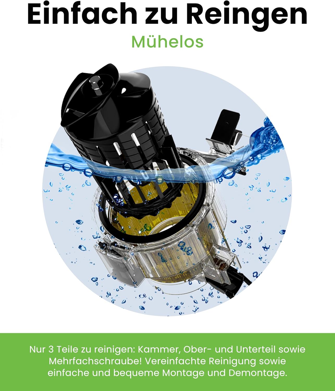 Hurom H70FT Neuer Slow Juicer | Elektrische Kaltpresse | Entsafter für Gemüse & Obst | 1.8L Kapazität | Automatische Entsaftungsfunktion | BPA-frei | 15 Jahre Garantie | 150W | Titangrau