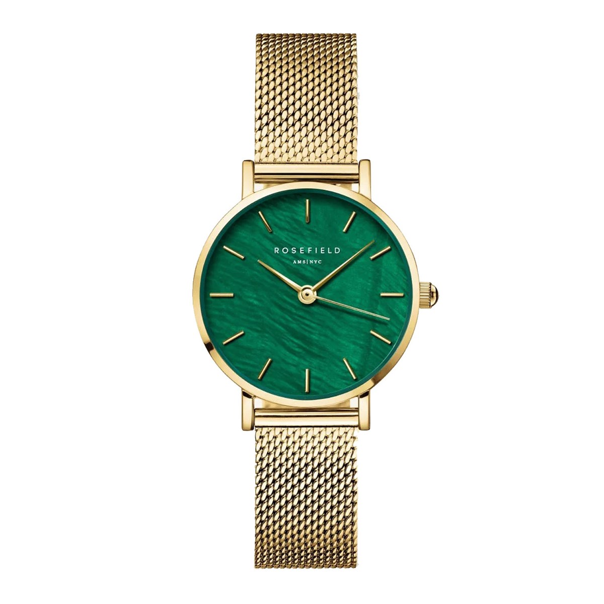 Montre femme Rosefield Small Edit émeraudemaille milanaise