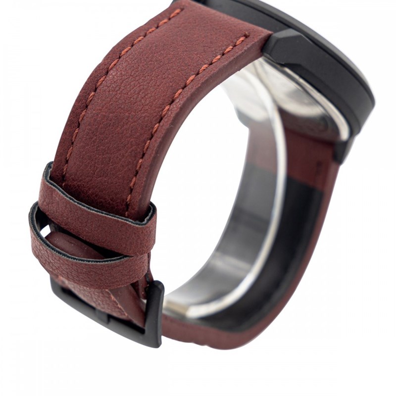 Montre Homme CHTIME bracelet Cuir Rouge