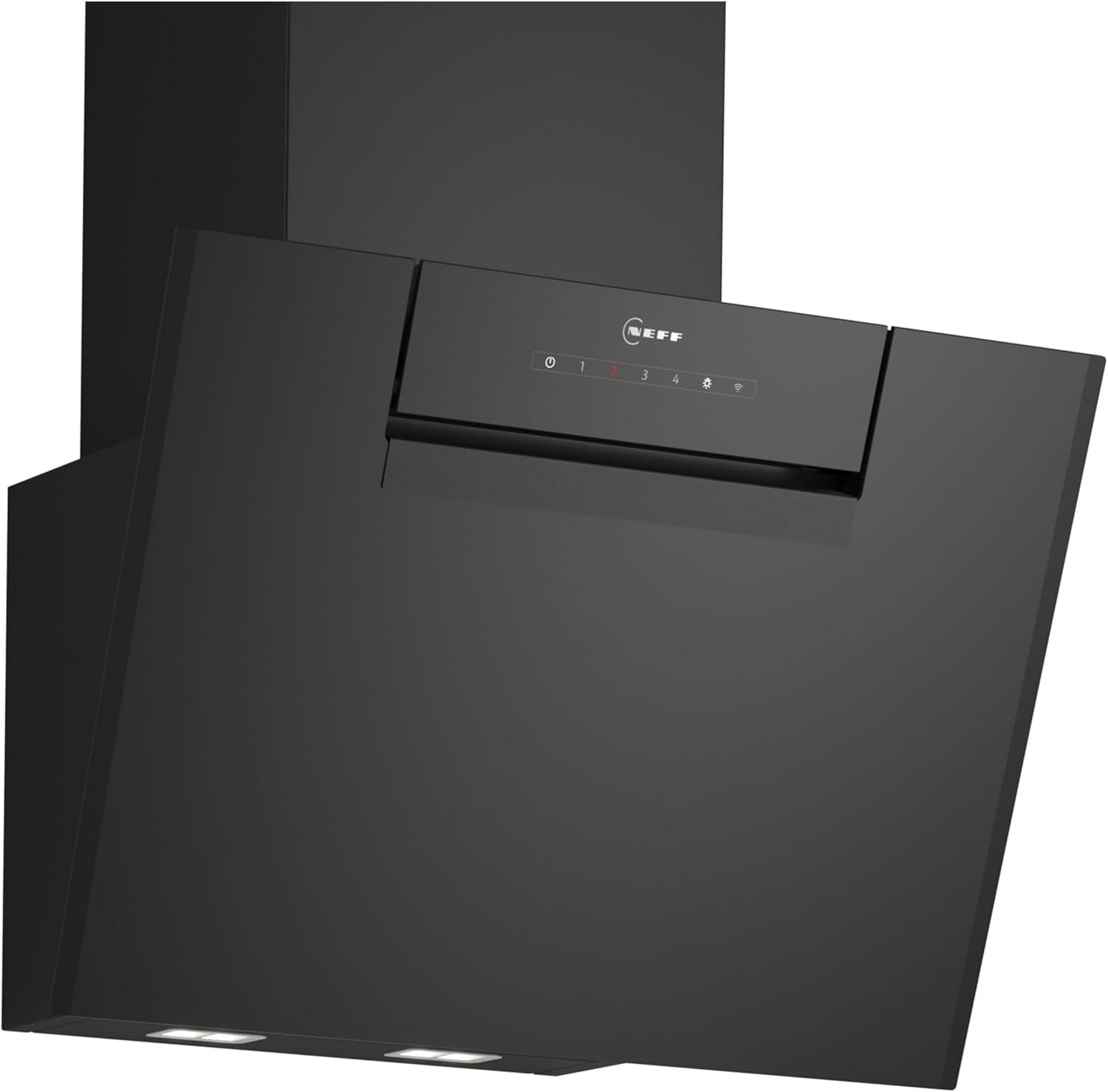 NEFF D65IFN1S0, N 50, Smarte Wandesse Dunstabzugshaube zur Wandmontage, 60cm breit, Made in Germany, Efficient Drive, LED-Beleuchtung, Kochfeldbasierte Haubensteuerung, Touch Control, Schwarz