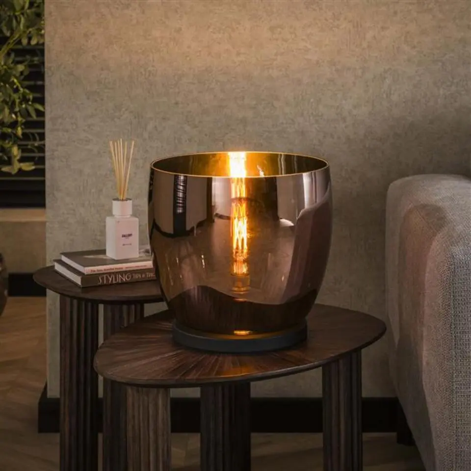 Hoyz Collection - Vloerlamp UP XL - Koperkleurig Glas - Ø33