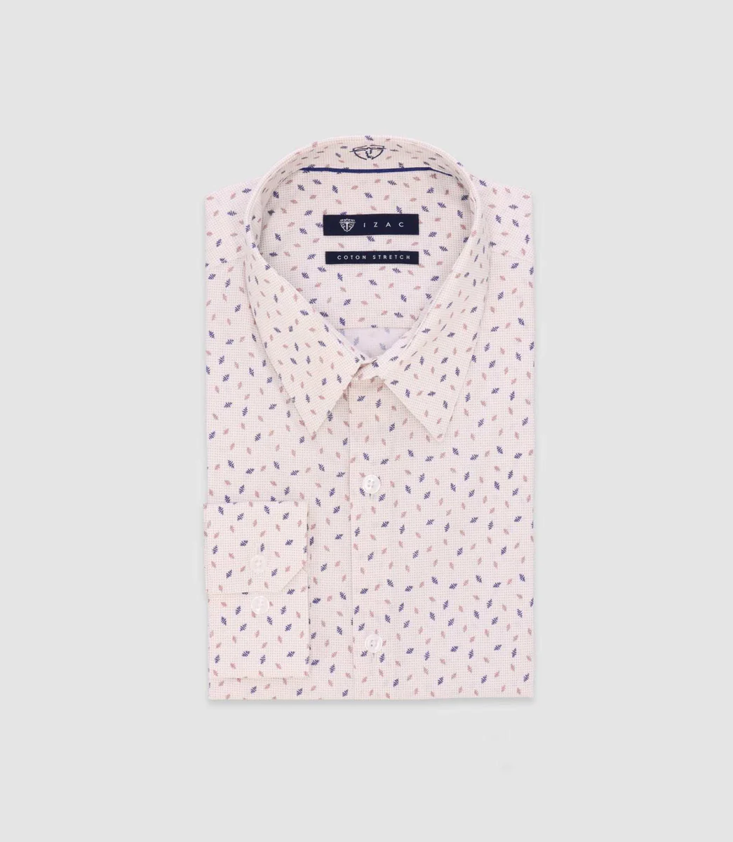 Chemise imprimée écru