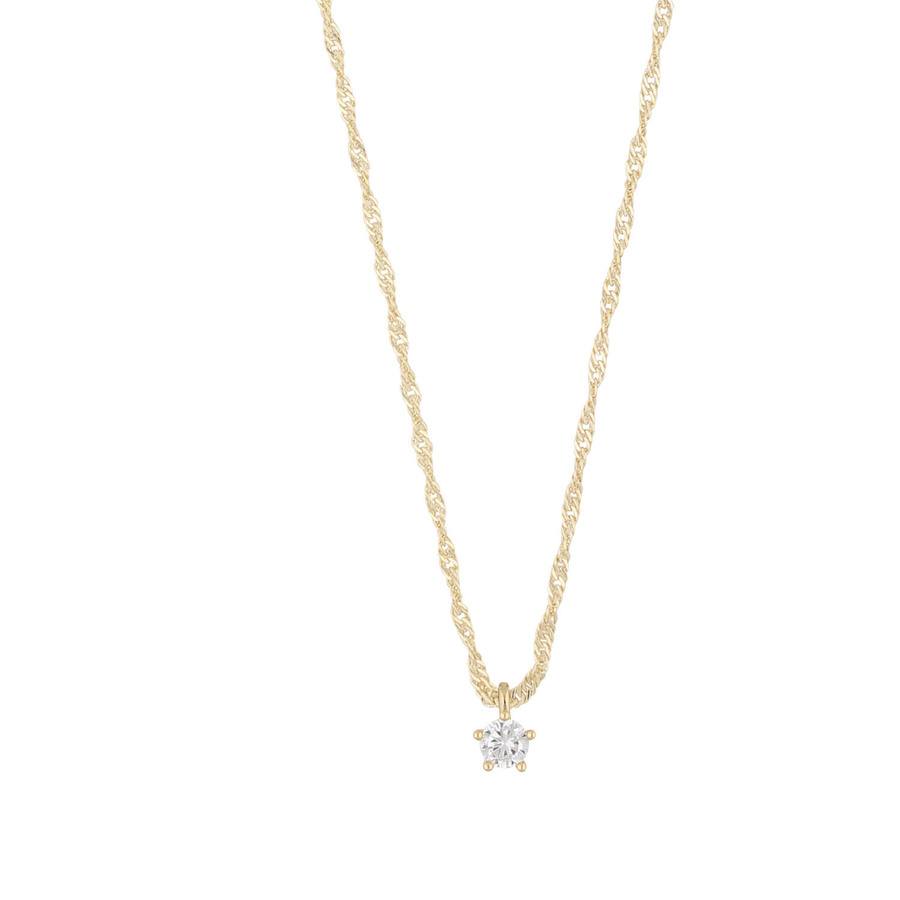 SNÖ of Sweden Vienna Stone Pendant Necklace Gold Clear 42cm