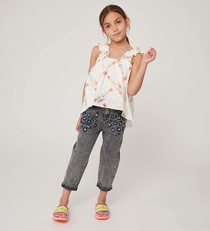Little Marc Jacobs Top - The Baby Doll Top - Hvid/Pastel m. Blon