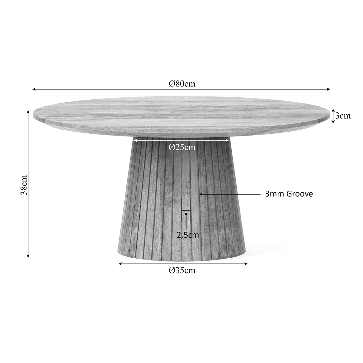 Salontafel Sol Ø80 cm