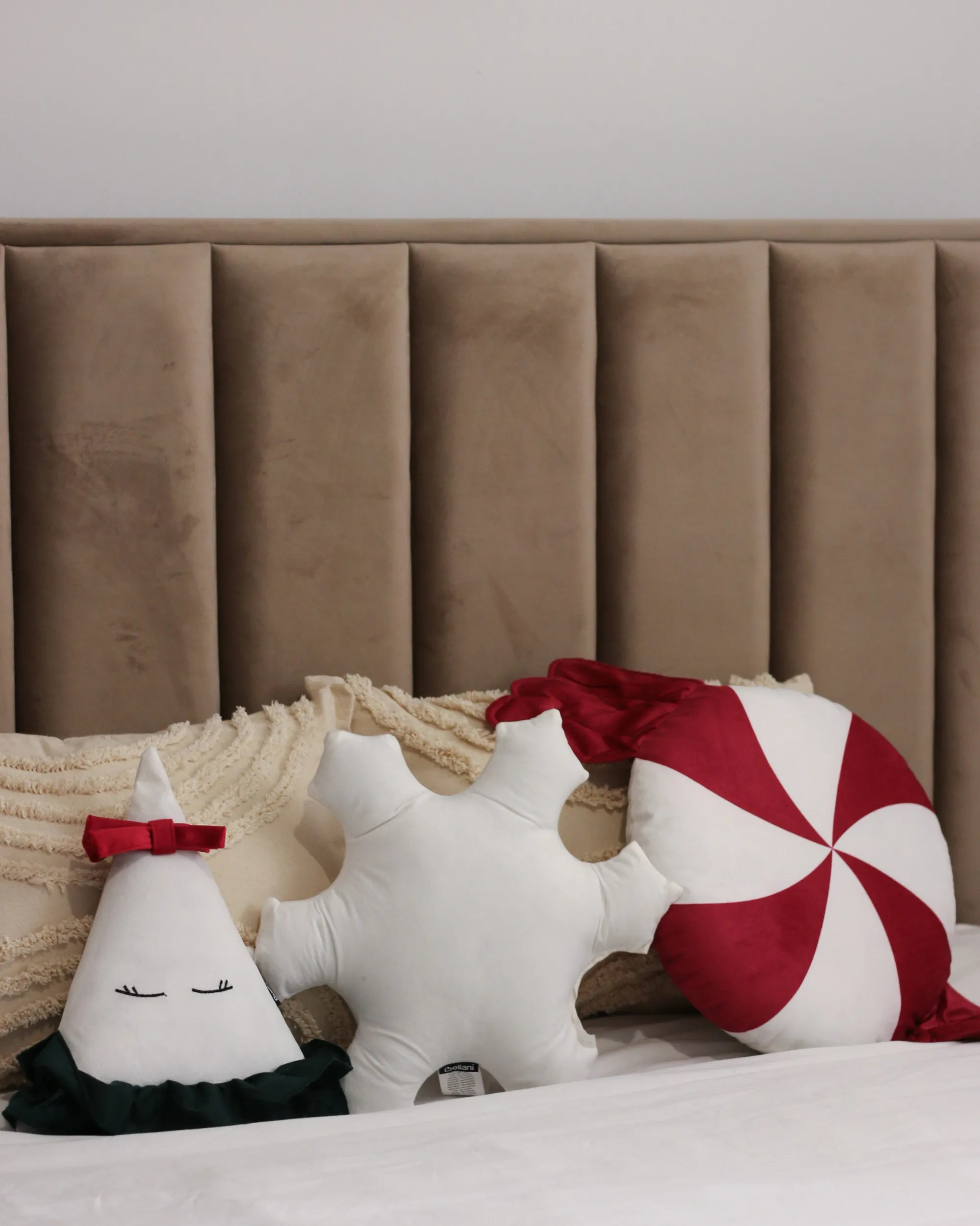 Set van 3 sierkussens NOELNEST Fluweel 30 x 35 cm 40 x 40 cm Meerkleurig kerstmotief