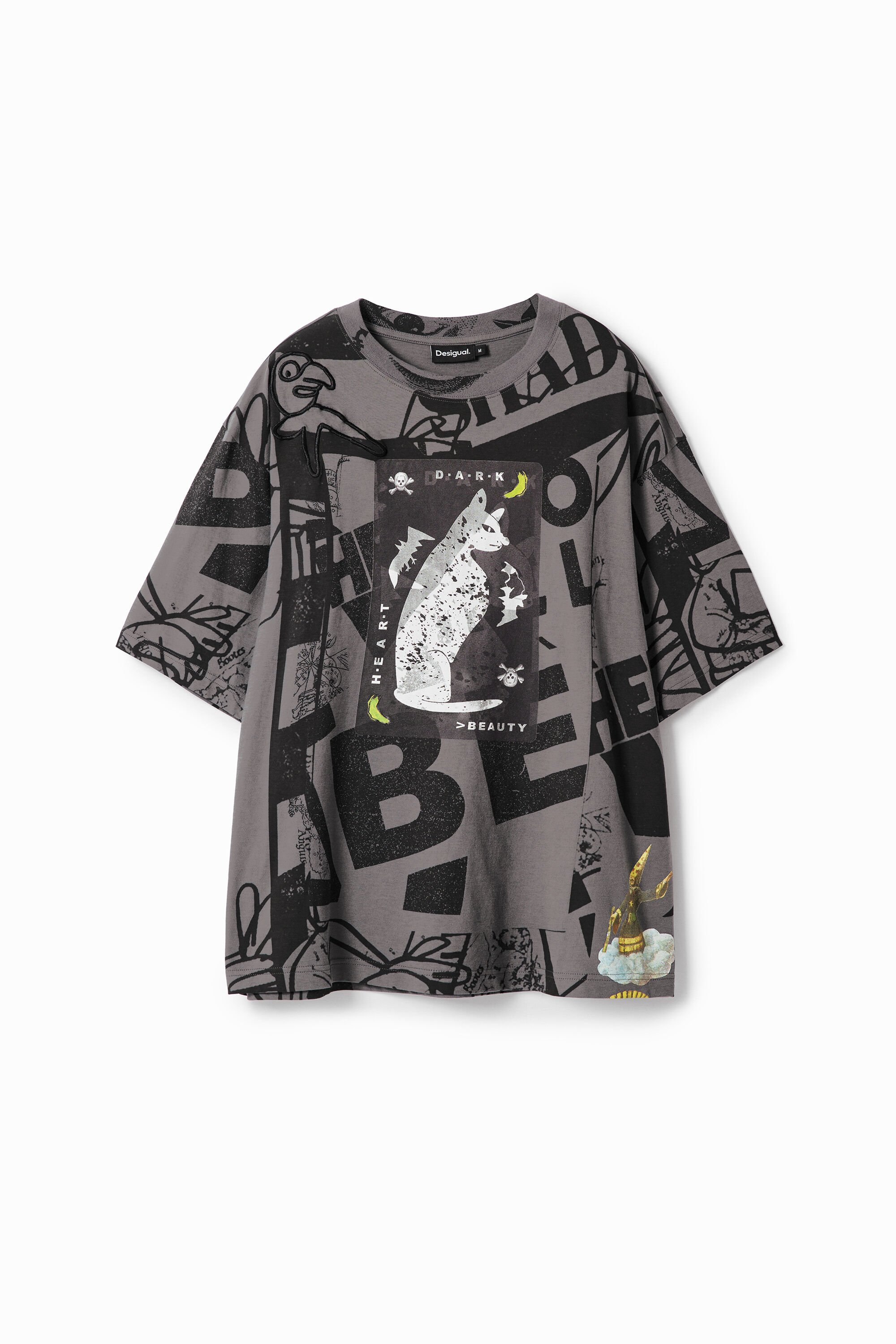 Camiseta com estampa de gato
