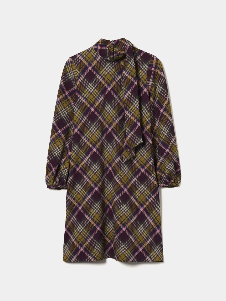 Vestido tartan manga comprida