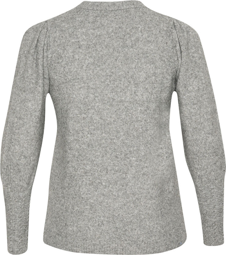 Kaffe Curve KCamalia Knit Pullover Grey melange
