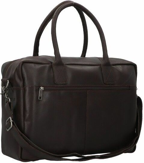 VINTAGE MITCH WORKER - Laptoptas - Zwart - Leer - Geschikt voor 14 inch