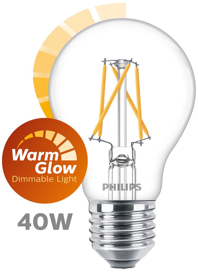 Philips Classic A60 CL LED-pære 3W E27 (gennemsigtig)