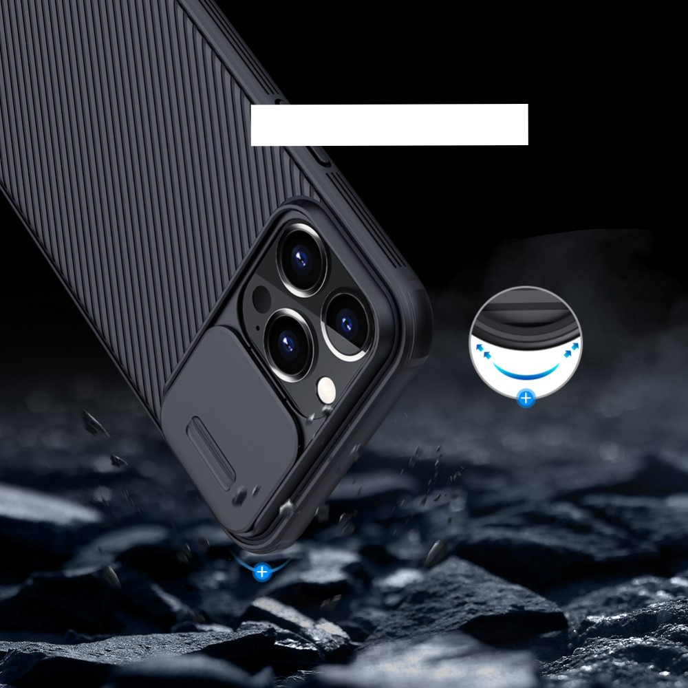 iPhone 13 Pro Schutz Hülle Cam-Slider Kameraschutz - Schwarz