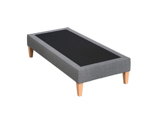 SOMEO - Sommier 120 x 190 Sommier déco tapissier gris clair