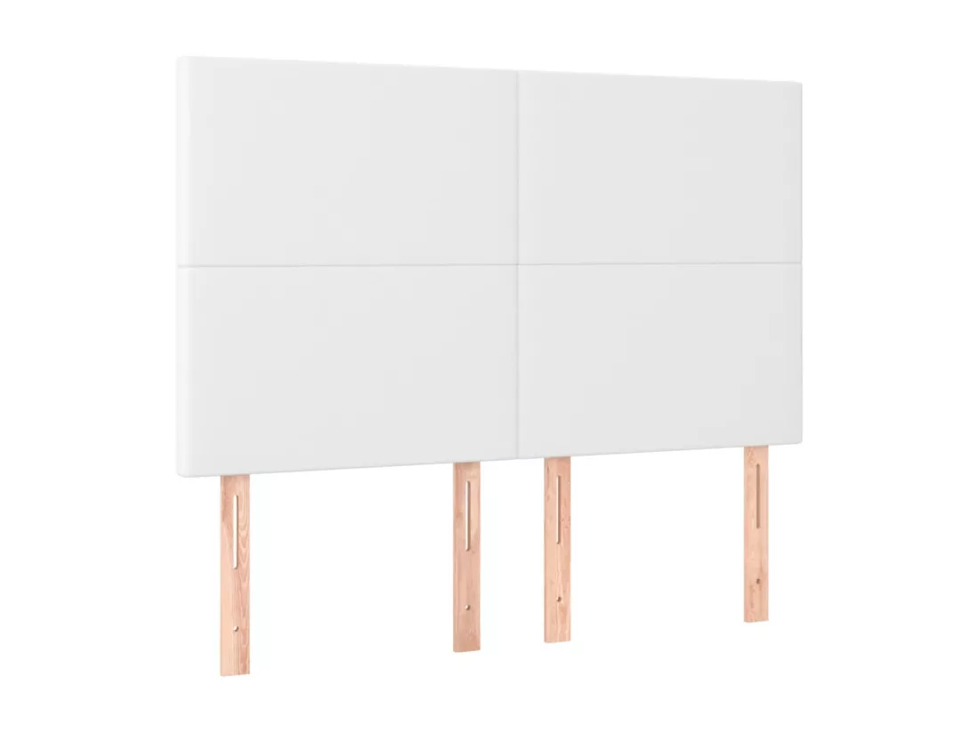 Sommier tapissier et matelas et LED Blanc 140x190 cm Similicuir