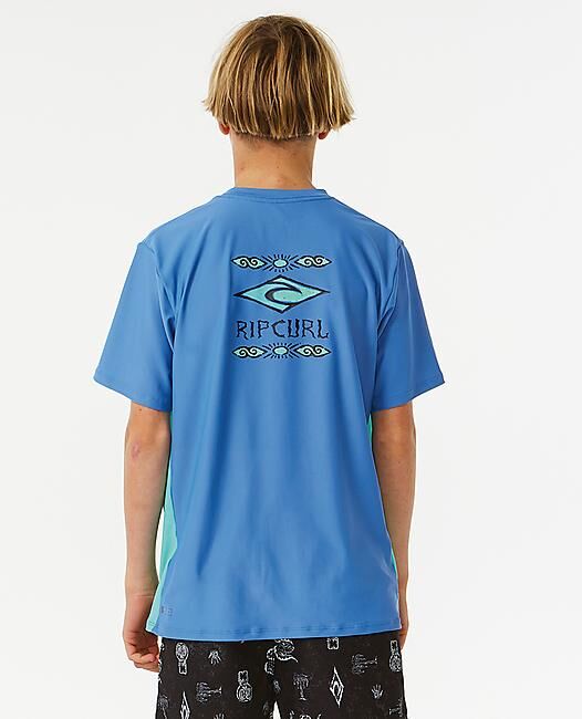 RIP CURL - T-SHIRT LYCRA LOST ISLANDS LOGO UPF S/S-BOY