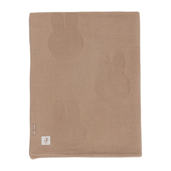 Jollein Deken Wieg - Miffy - 75 x 100 cm – Biscuit/Velvet