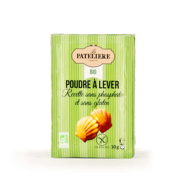 Poudre à lever bio sans gluten et sans phosphate