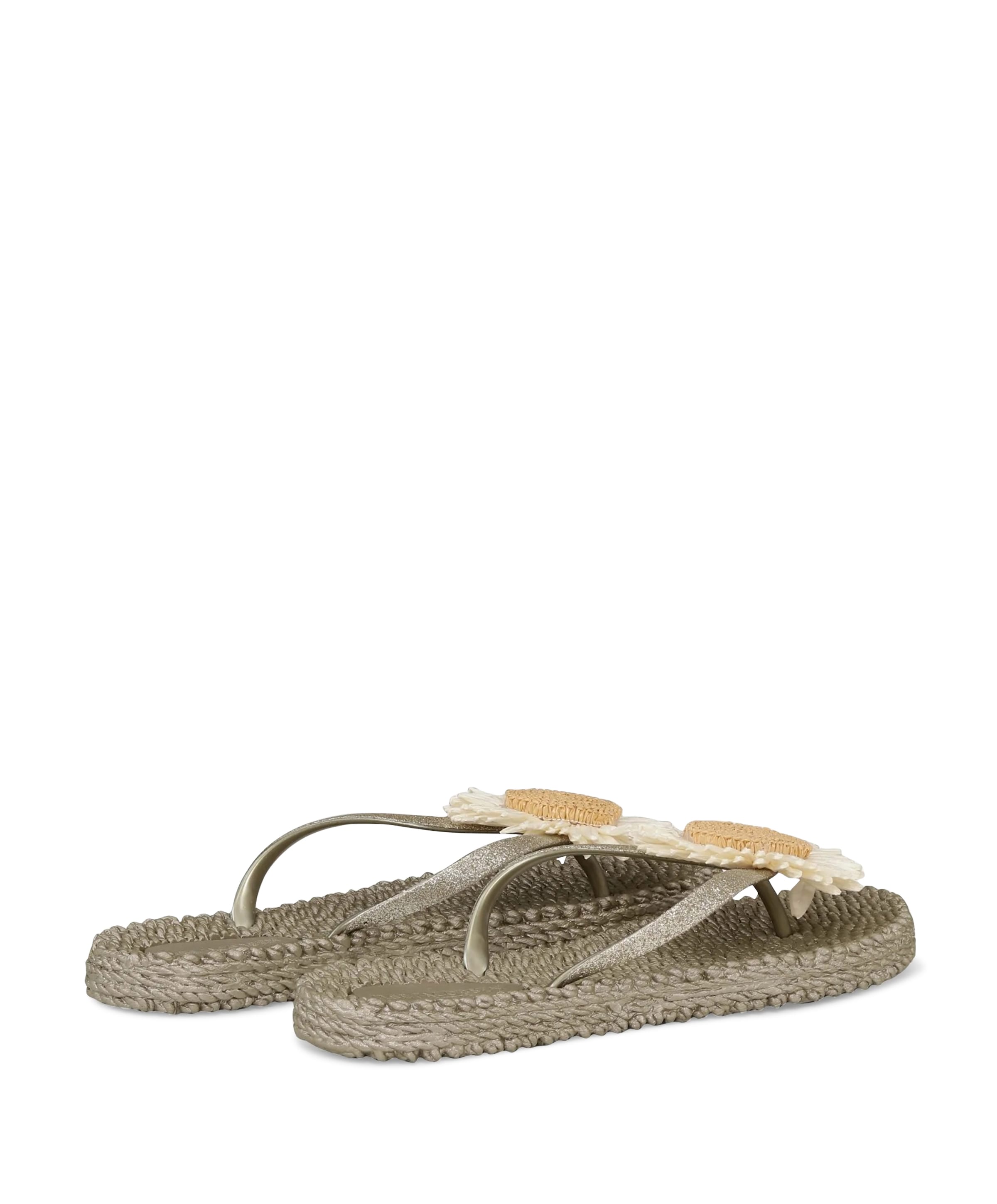 Ilse Jacobsen Hornbaek Flip Flop With Flower dames slippers goud