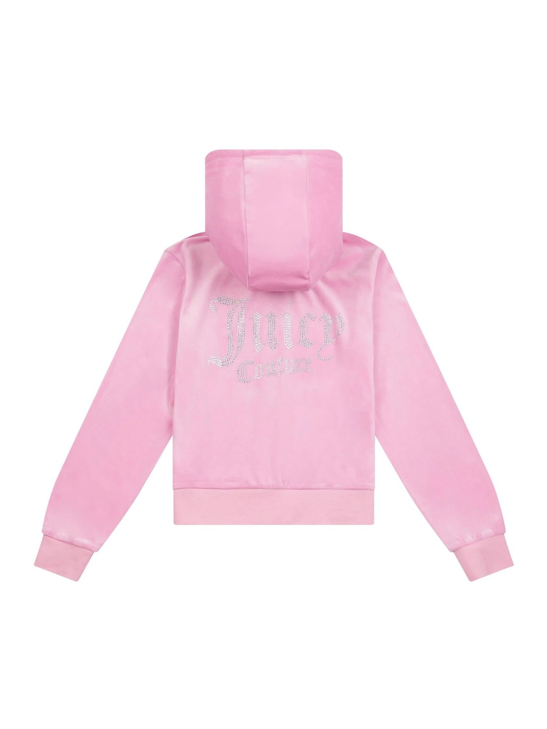 Roze/roestkleurig - Juicy Couture ruitvormige hoodie met rits
