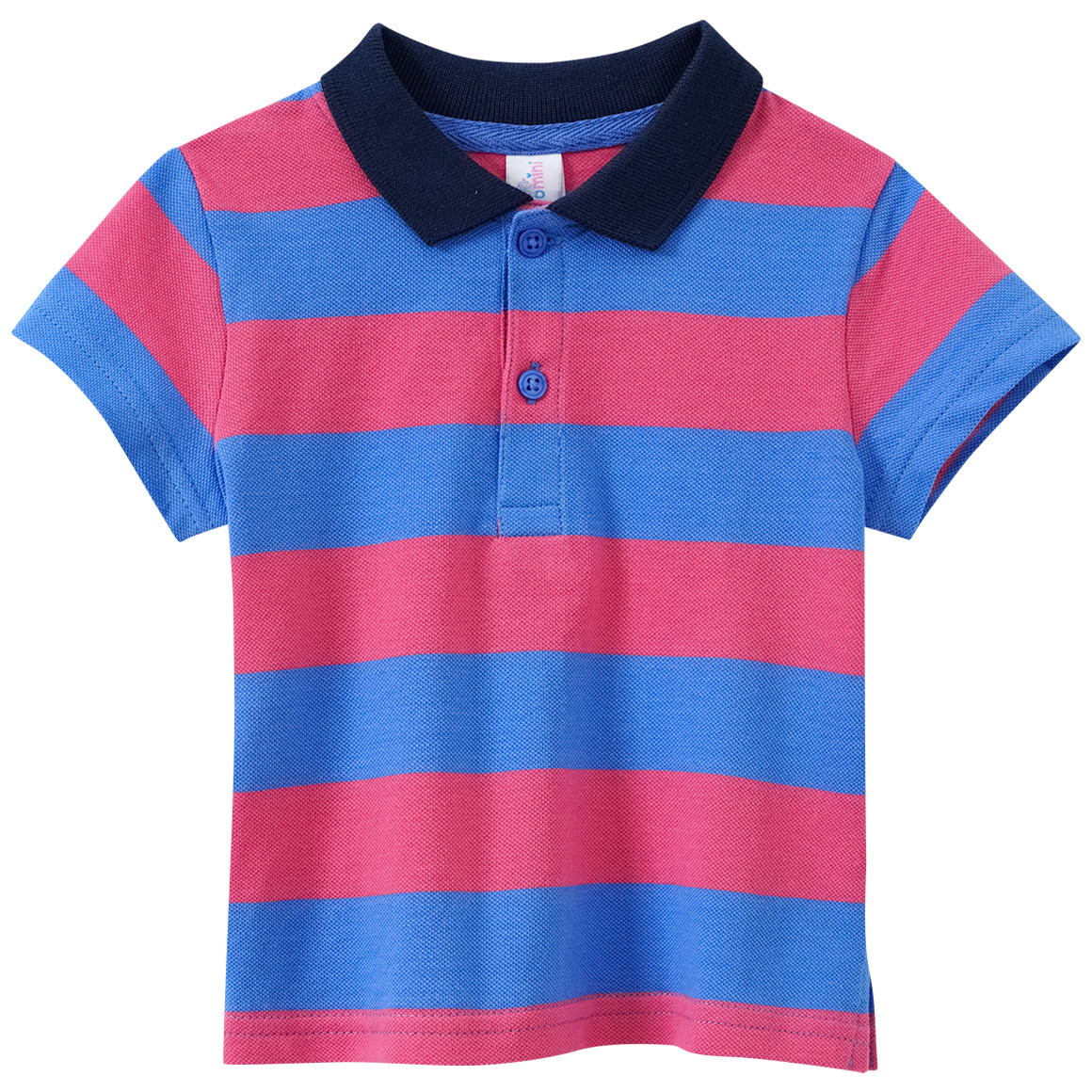 Topomini Baby Poloshirt mit Streifen blau / rot