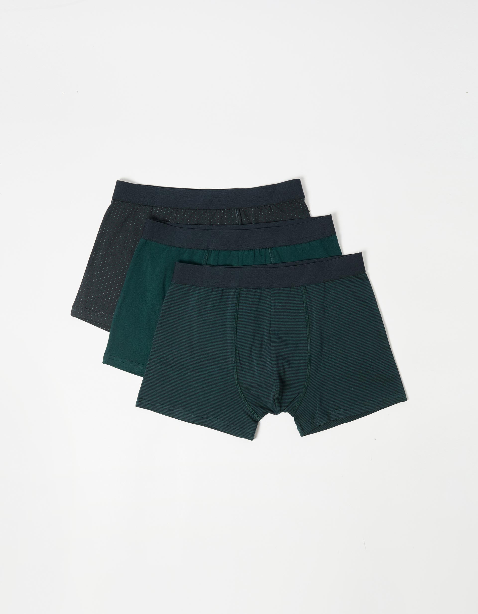 Pack 3 Boxers, Homem, Verde Escuro
