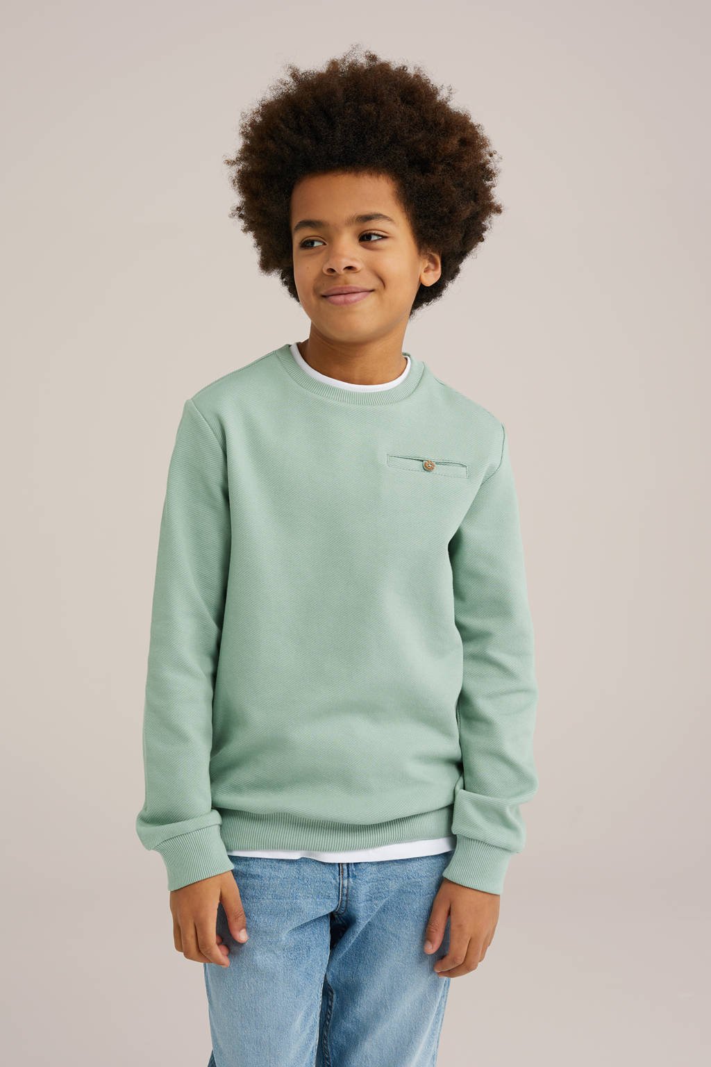 WE Fashion sweater groen