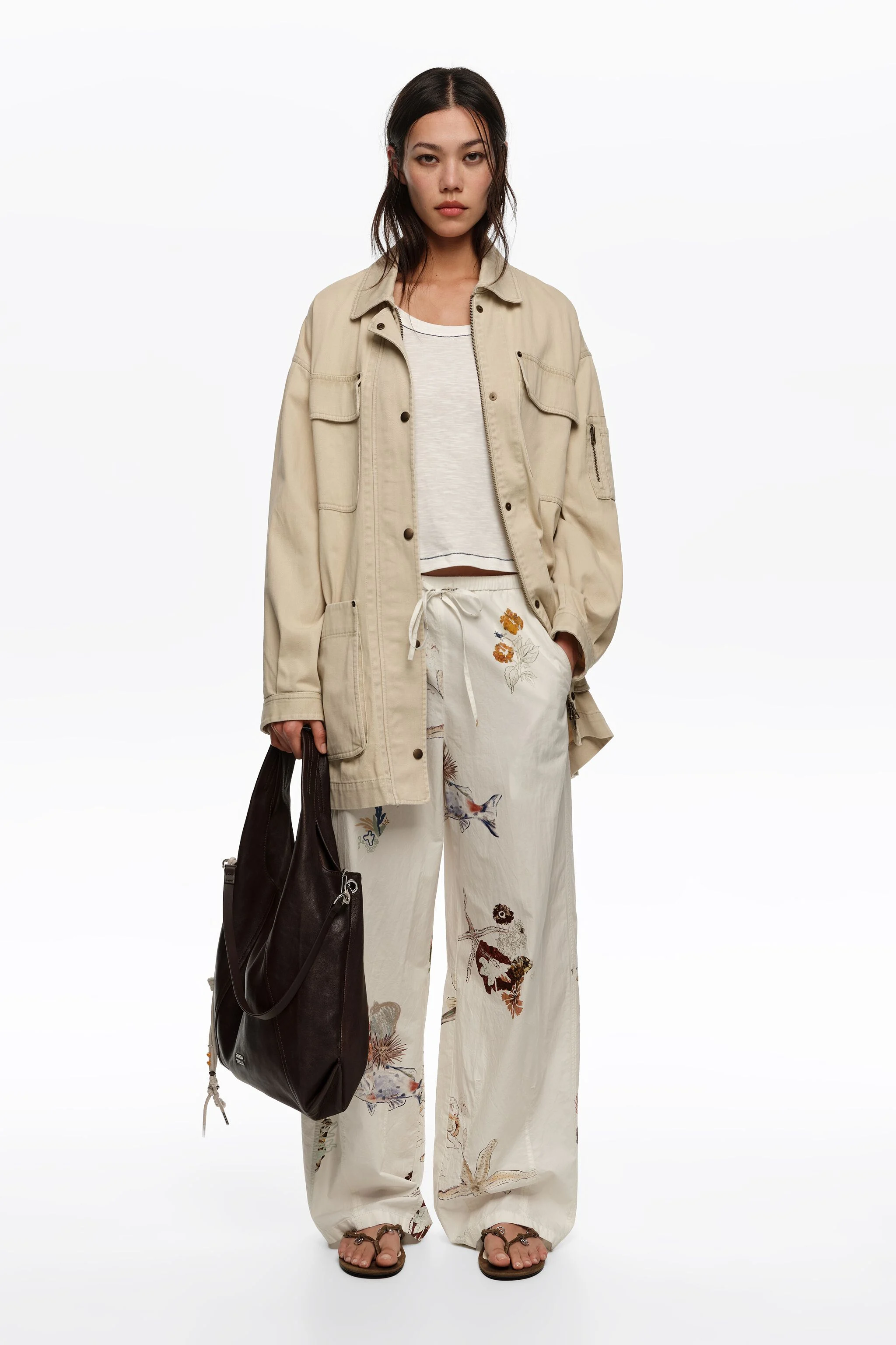 Calça jogger de algodão Seabed off-white