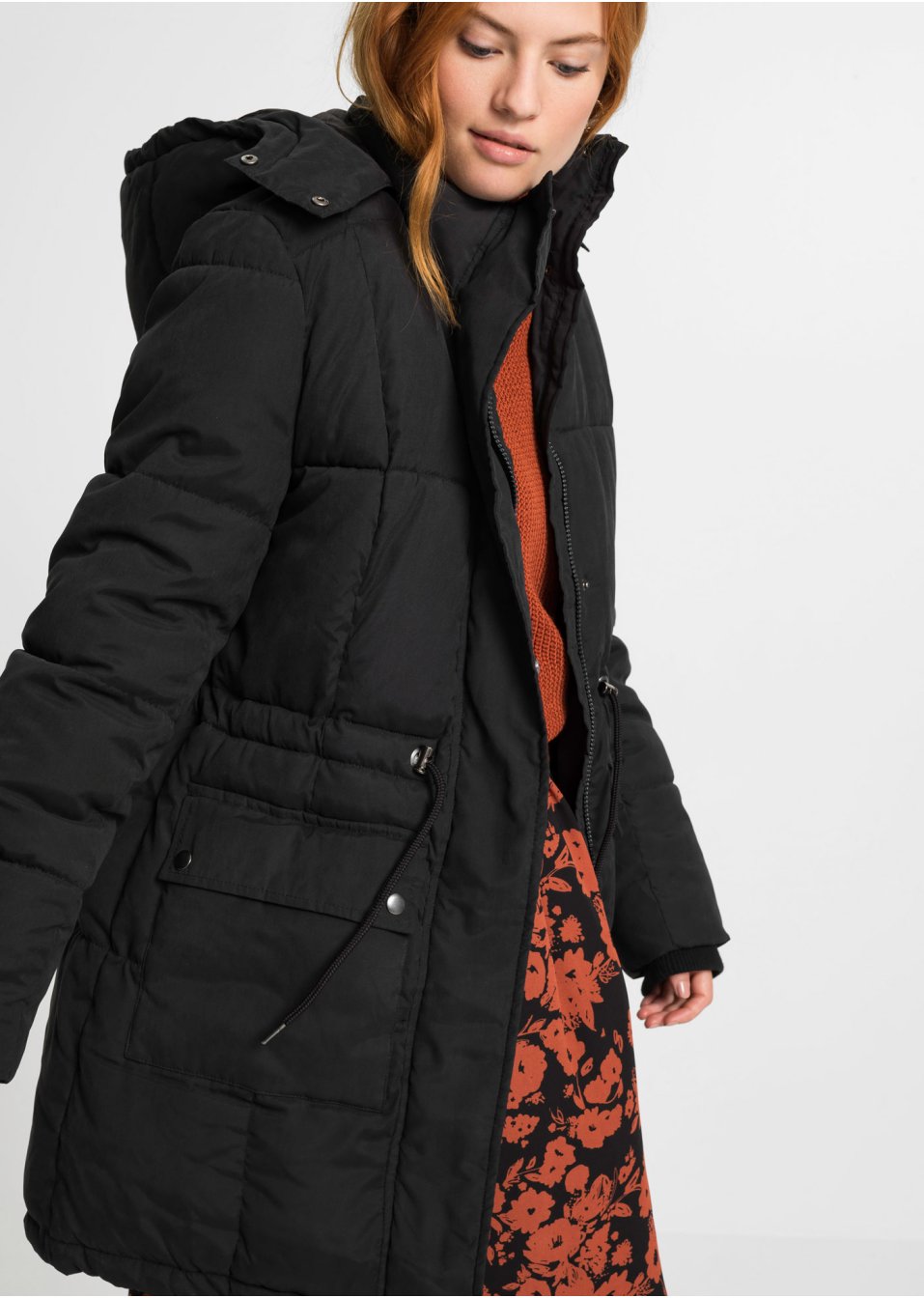 Veste d'hiver avec cordon réglable à la taille