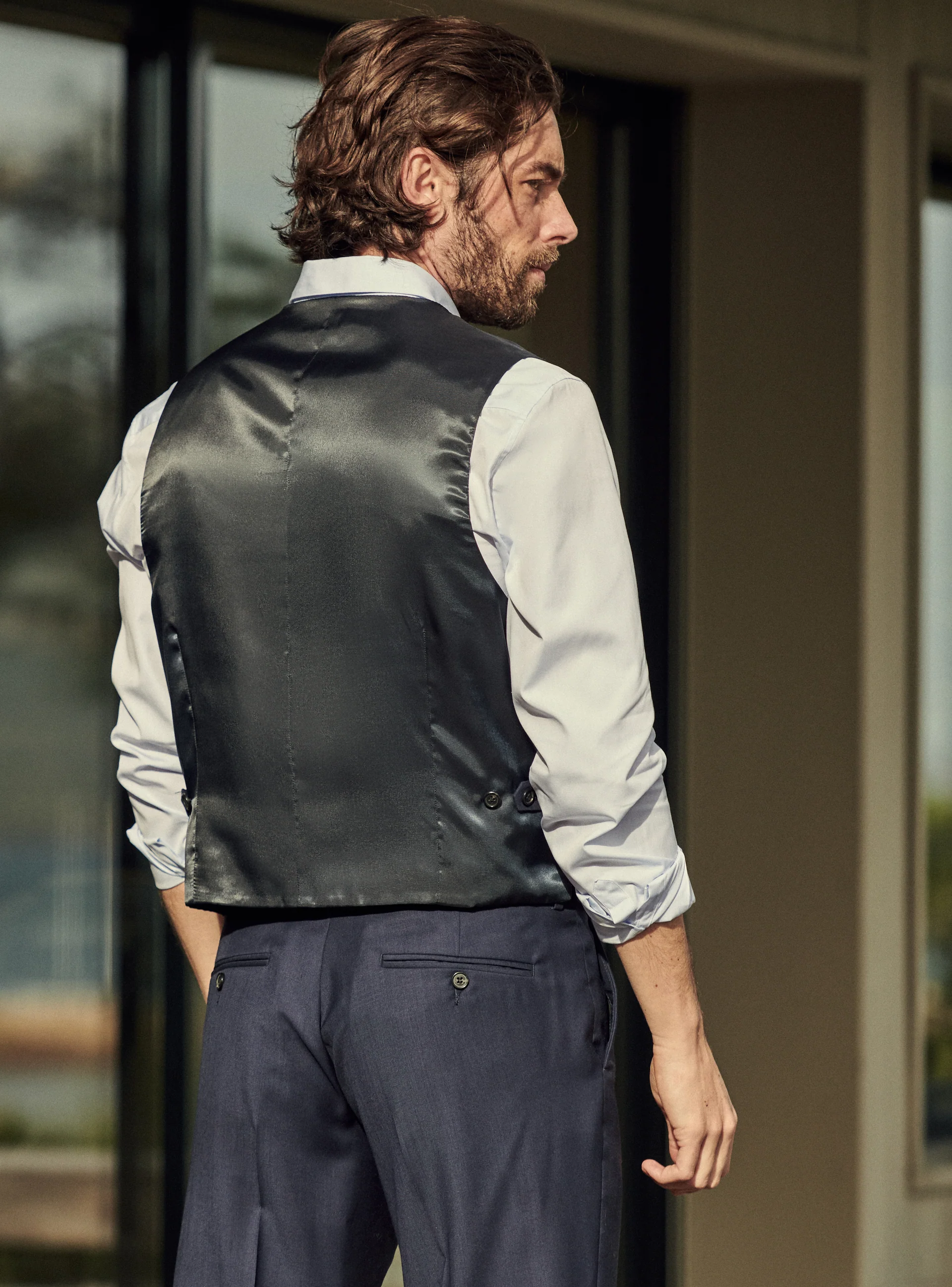Gilet de Costume en laine Gekko Navy