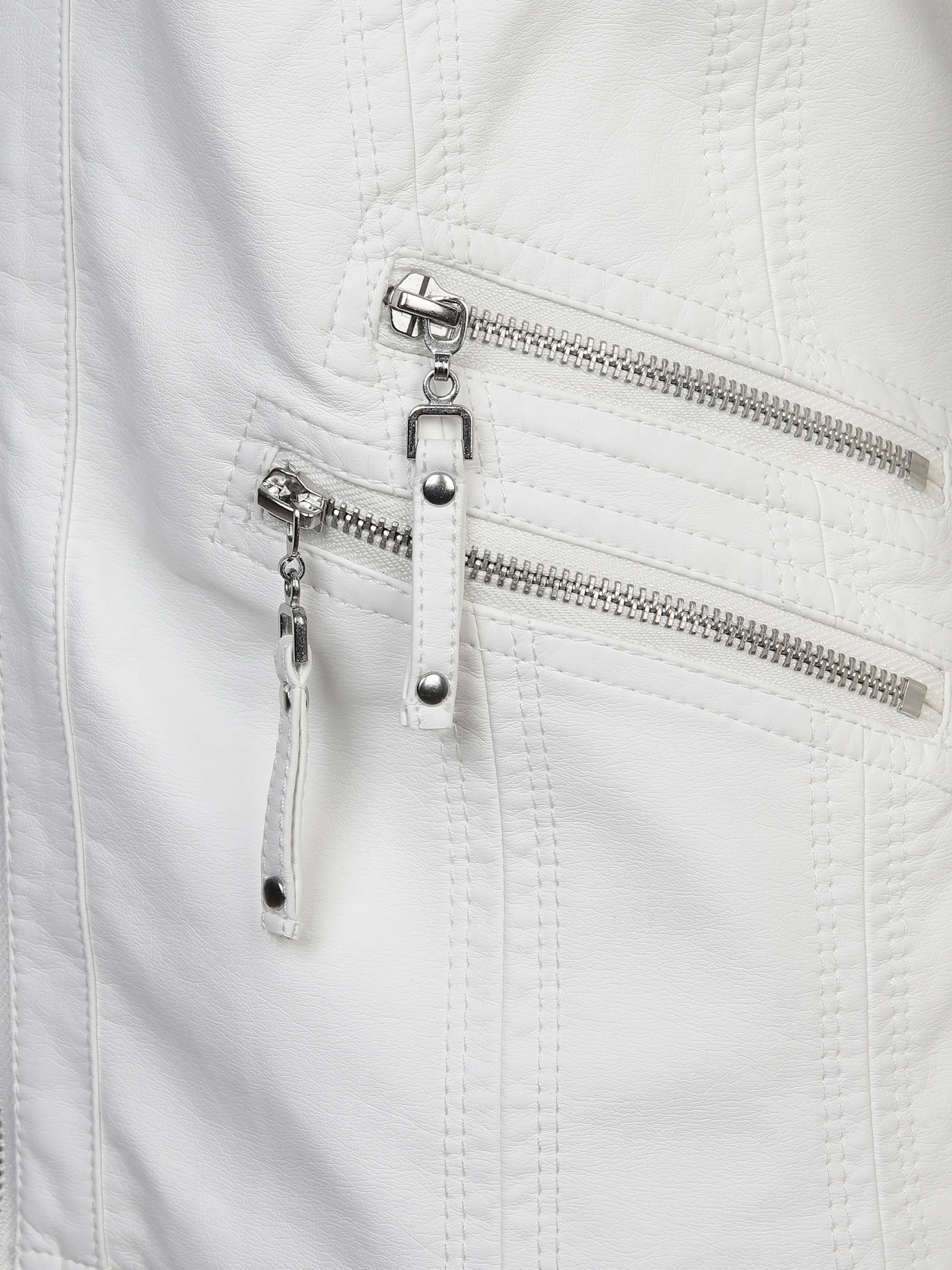 Damen Bikerjacke in Kunstleder