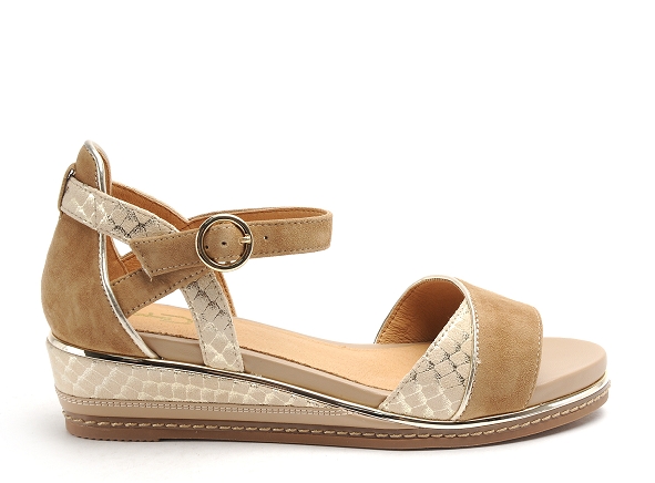 Fugitive nu pieds talons femme betina beige