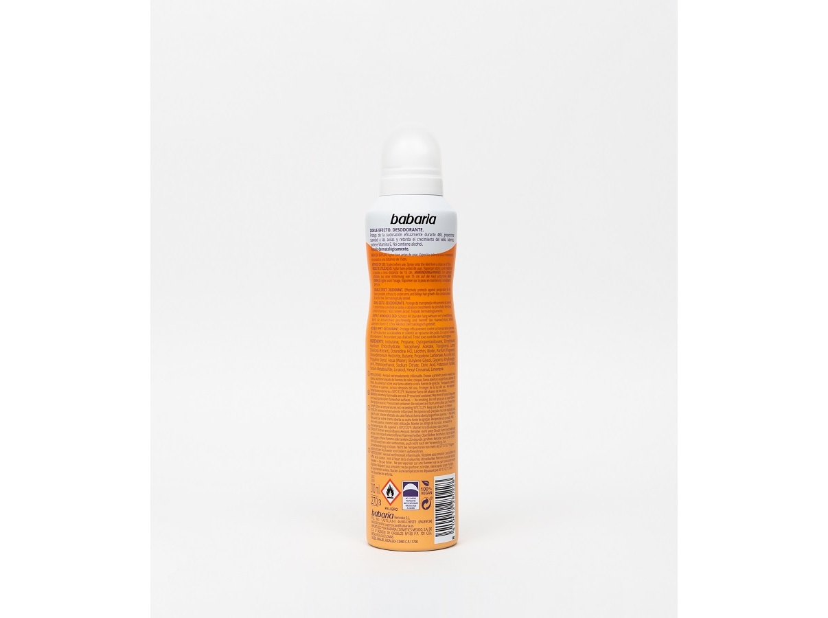DESODORIZANTE SPRAY DUPLO EFEITO BABARIA 200 ML.