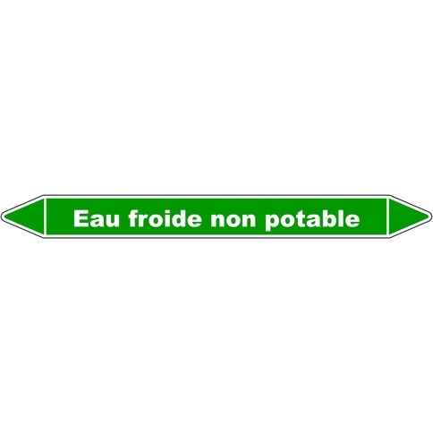 Marqueur tuyauterie - Eau froide non potable - Vinyle laminé