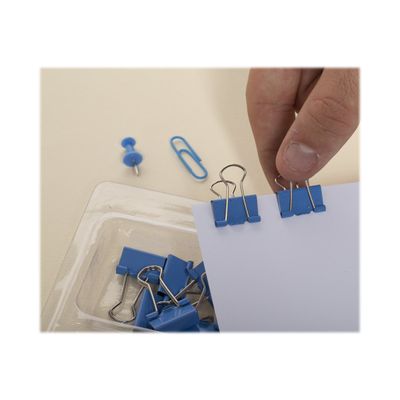 Exacompta Iderama - Kit de 58 attaches (pince-notes, trombones et punaises) - bleu clair