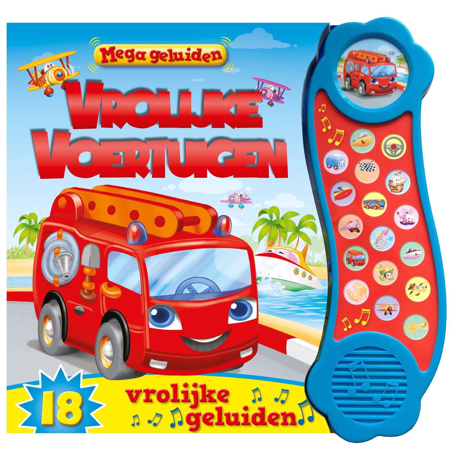 Mega Geluidenboek - Vrolijke Voertuigen