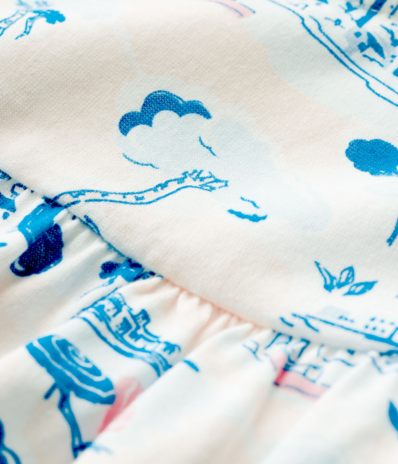 Blouse imprimée sans manches en jersey bébé fille