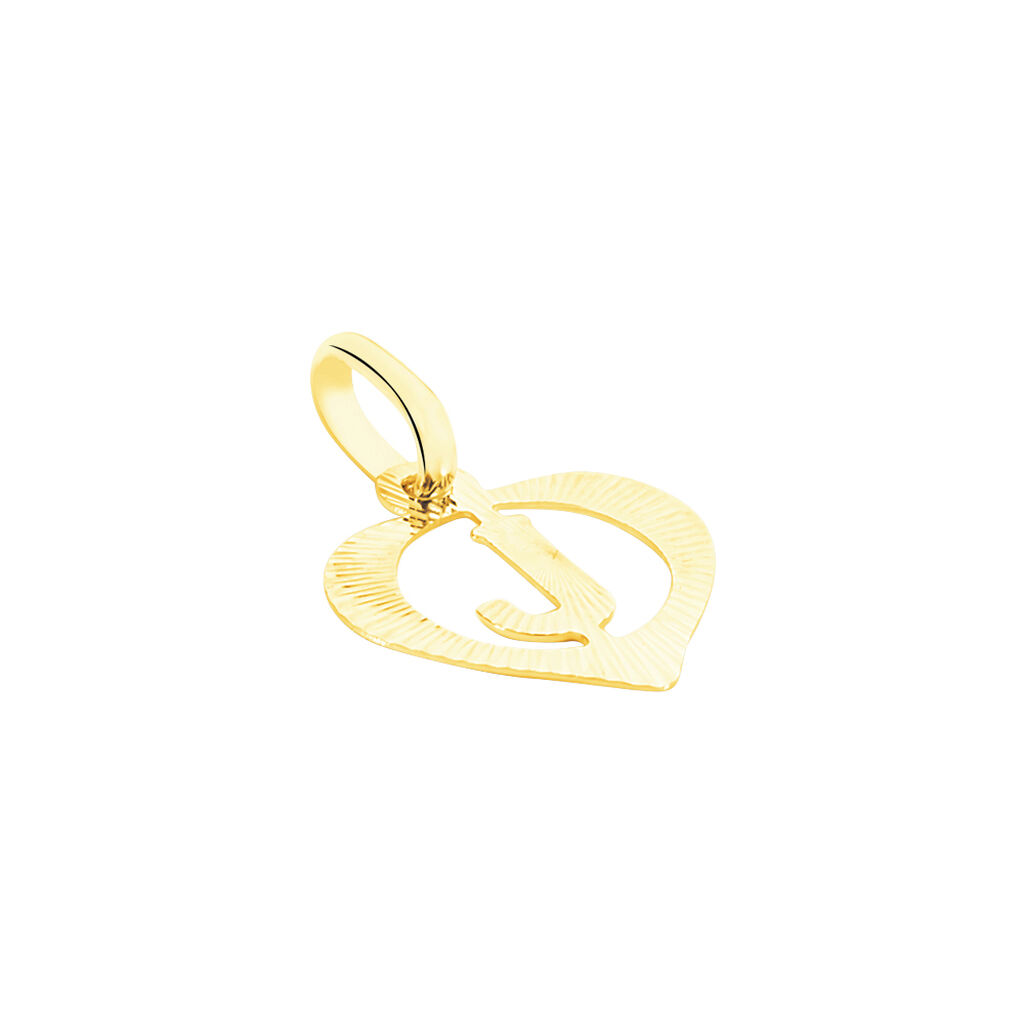 Pendentif Eudocie Coeur Lettre Or Jaune