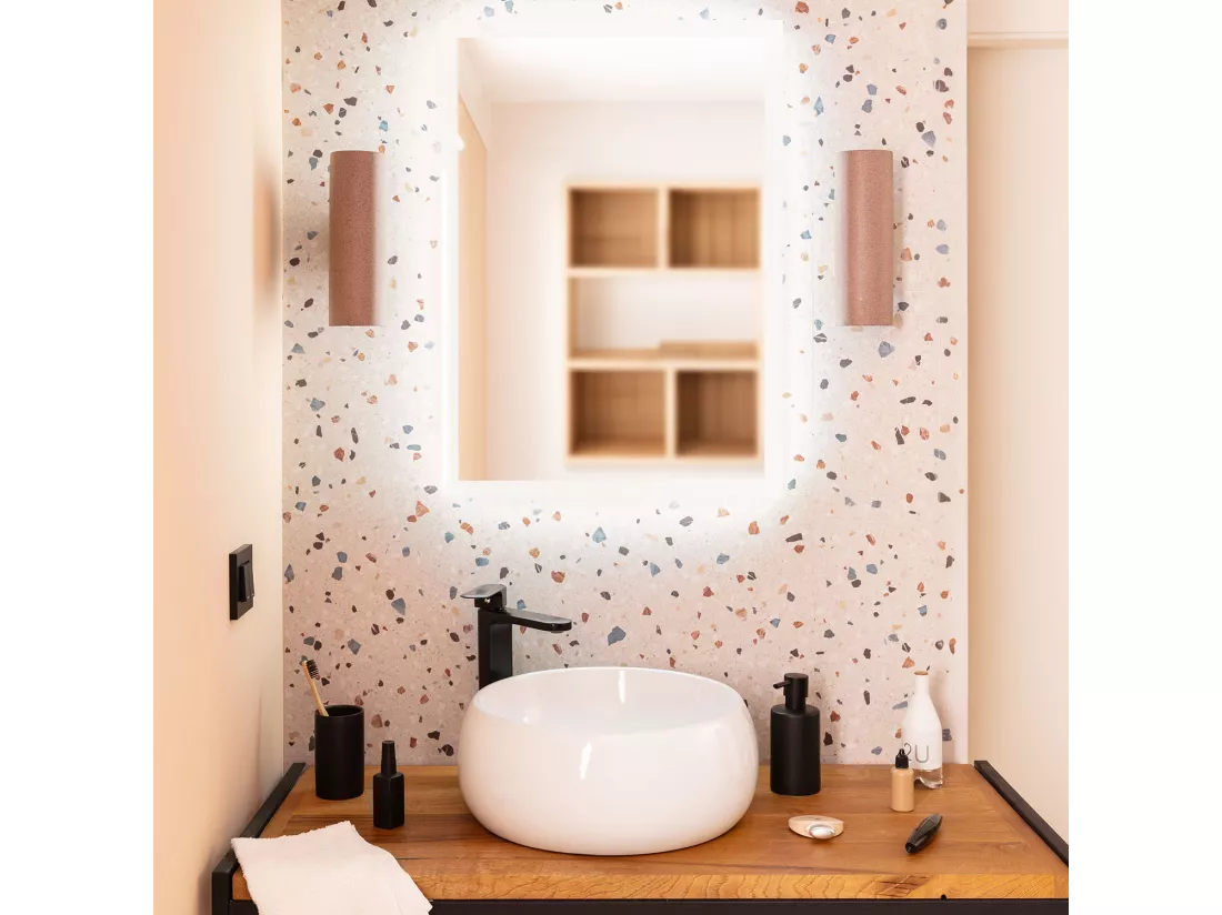 Miroir Salle de bain avec Éclairage LED Anti-buée Nerja 70x50 cm Sélectionnable (chaud-neutre-froid)