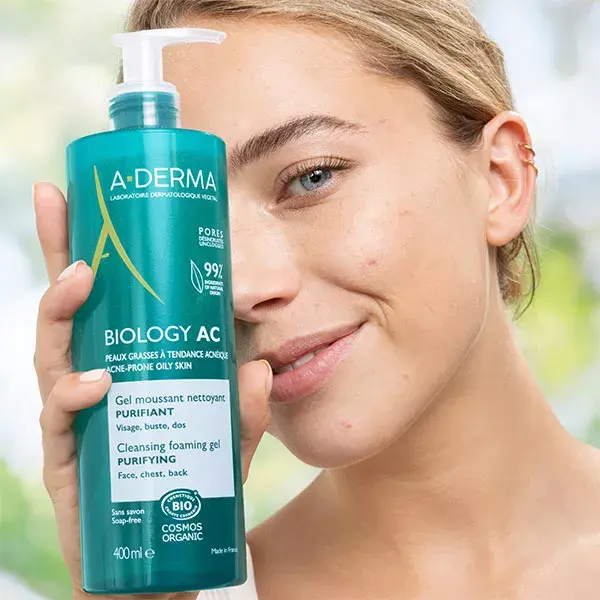 Gel de Limpeza Espumante Purificante A-Derma Biology AC 400 ml