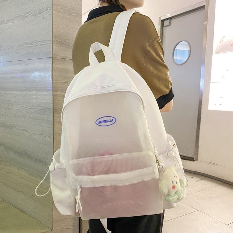 TangTangBags - Rugzak / tashanger / set met effen mesh-paneelapplicatie