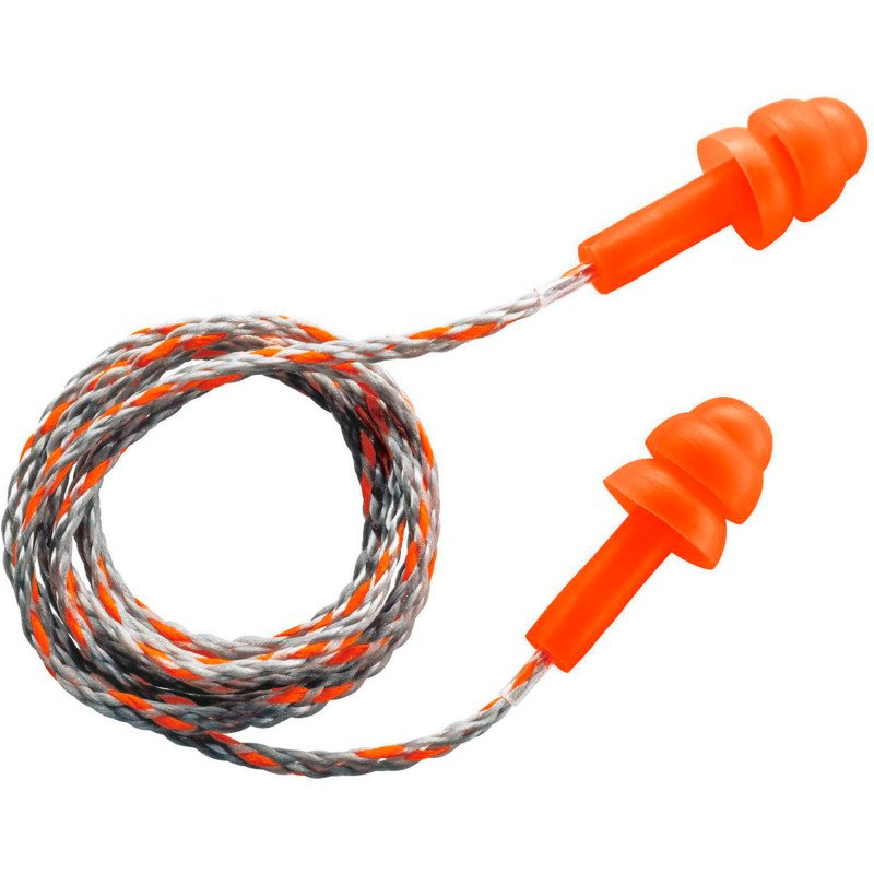 Bouchons d'oreilles réutilisables Uvex Whisper, avec cordon - 23 dB - Boîte de 50 paires