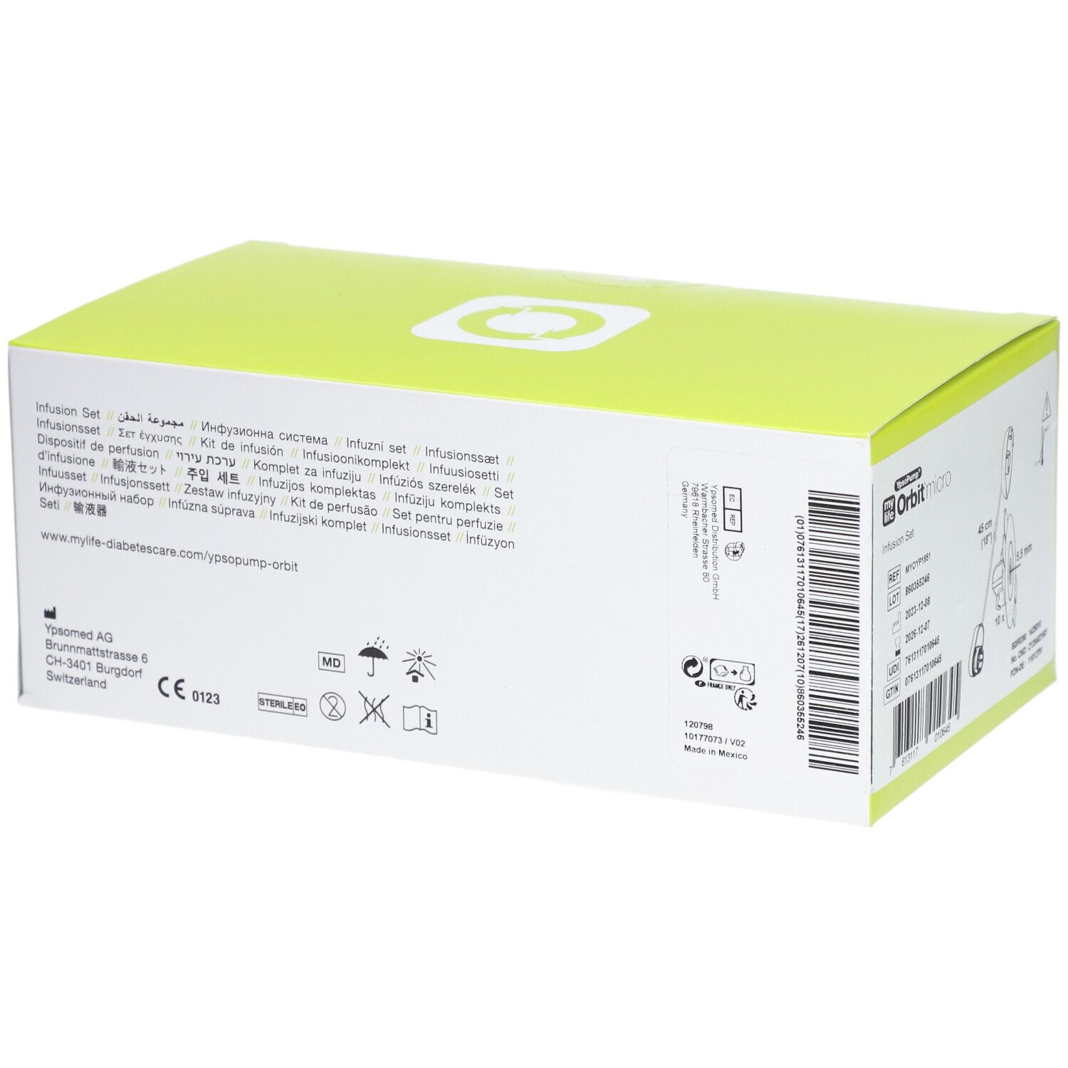mylife YpsoPump Orbit micro infusion set