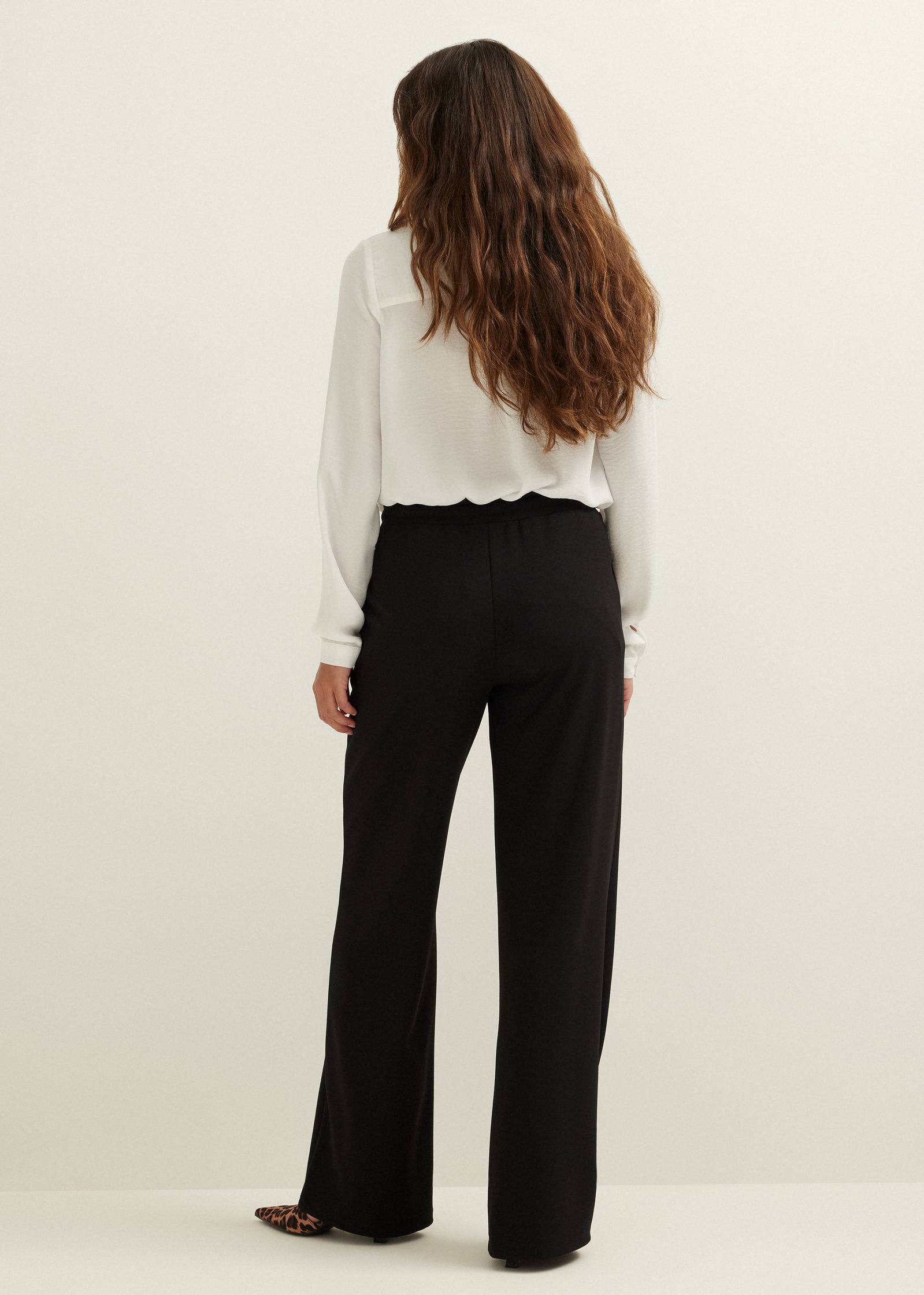 Wijde broek met pintuck