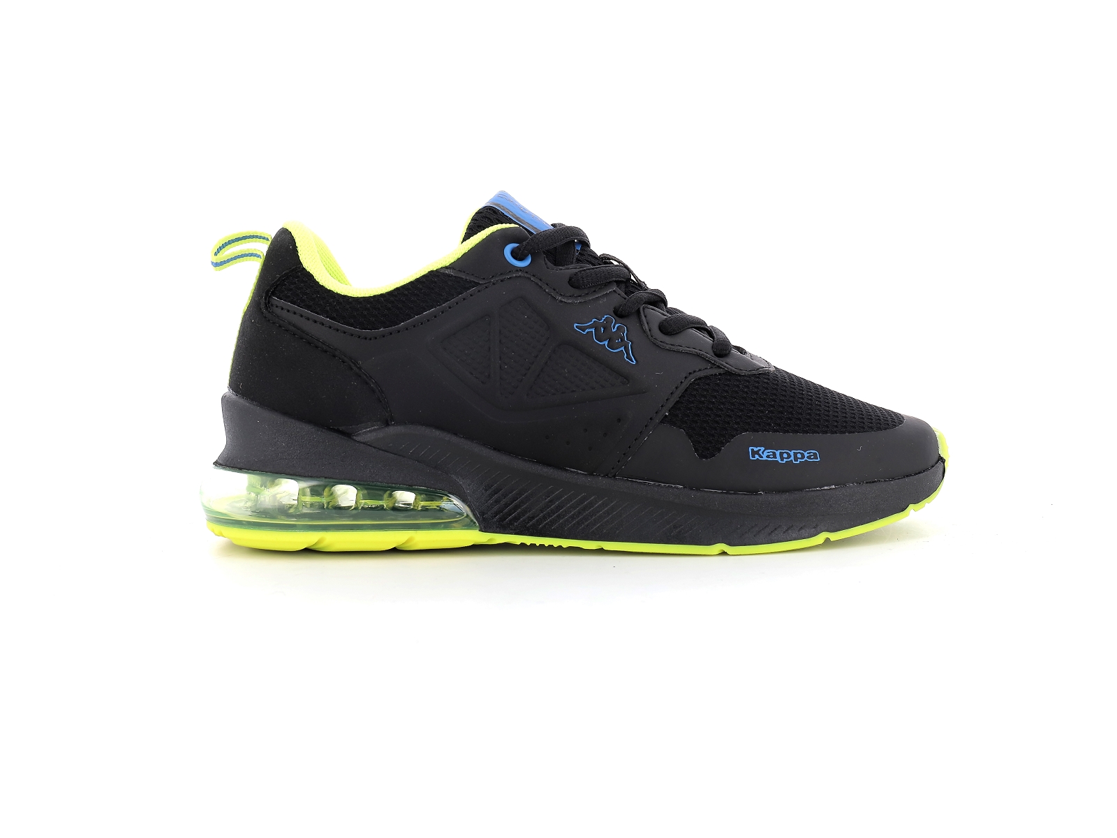 Kappa-33152YW Matières combinées Noir Jaune