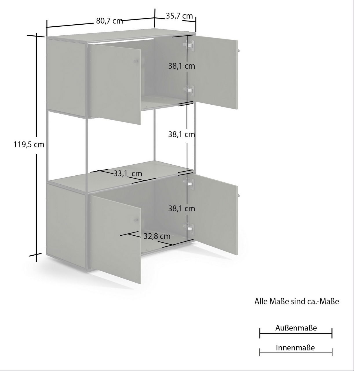 Novel Highboard BRERA OFFICE