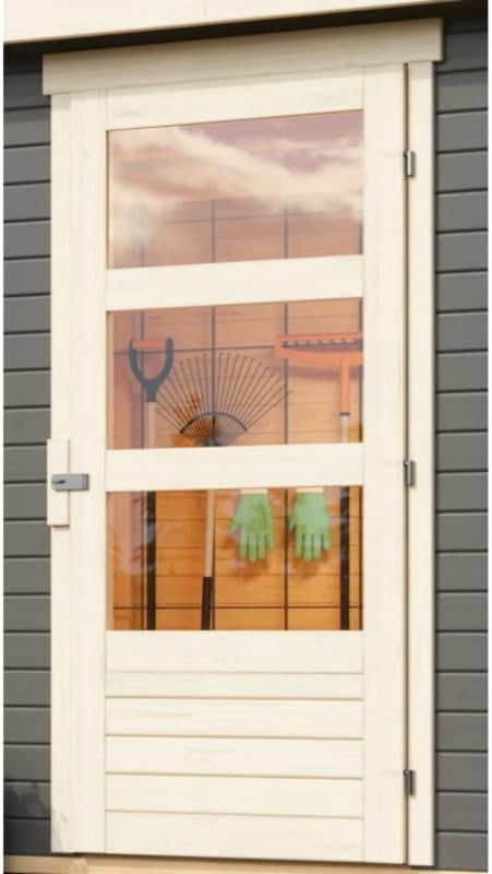 Karibu Holz Gartenhaus | Gerätehaus aus Fichtenholz | 3,31 x 3,34 x 2,16 m | | 8,75 m²