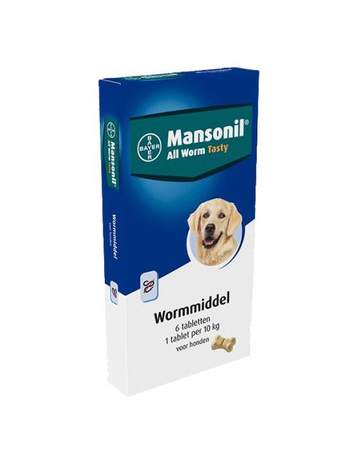 Mansonil All Worm Dog Tasty Small\/Medium - Anti wormenmiddel