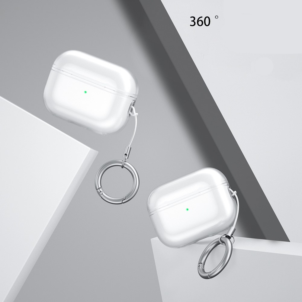 AirPods Pro 2 / AirPods Pro Gummi Schutzhülle   Scharnierring - Transparent