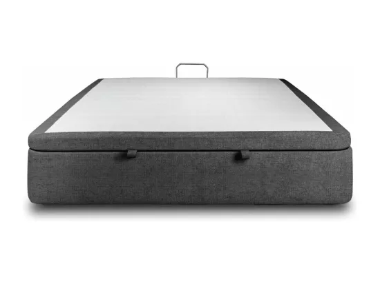 Sommier Coffre Tissu Gris anthracite 180x200 H39cm